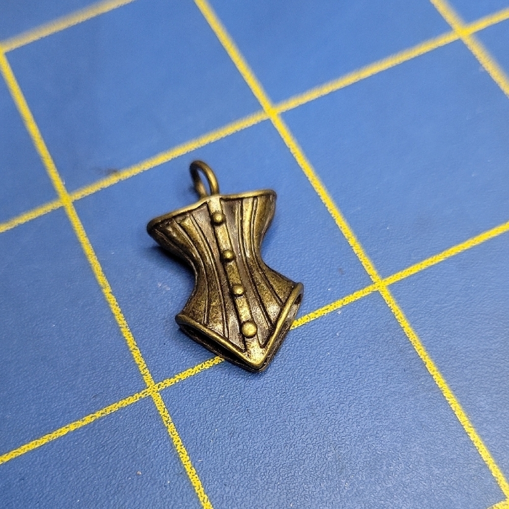 Vintage Corset Charm 1/2" Pendant